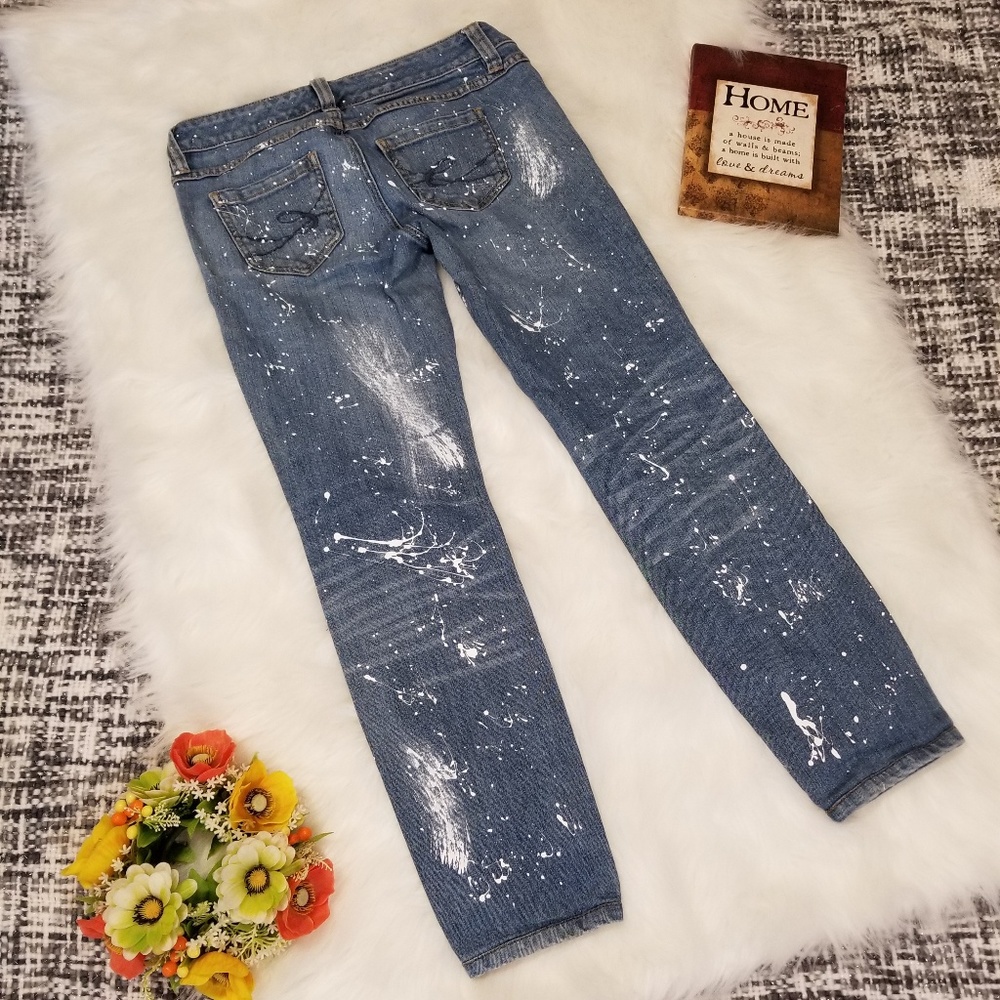 Custom Paint Splattered Ripped Distressed Jeans! - image 4